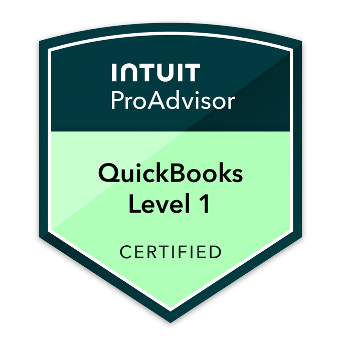 Intuit ProAdvisor QuickBooks Level 1 Certified